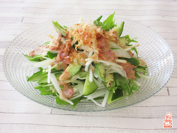 梅とごま香る!夏野菜のサラダ