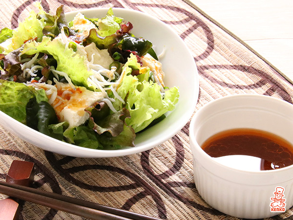 しらすと海藻の豆腐サラダ ピリ辛和風しょうゆドレッシング