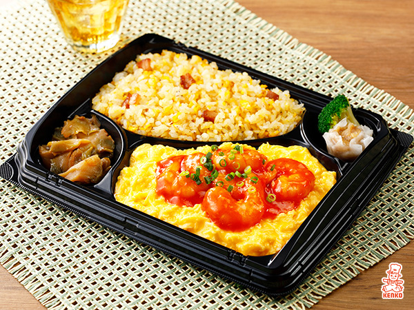とろ~りたまごのエビチリ弁当