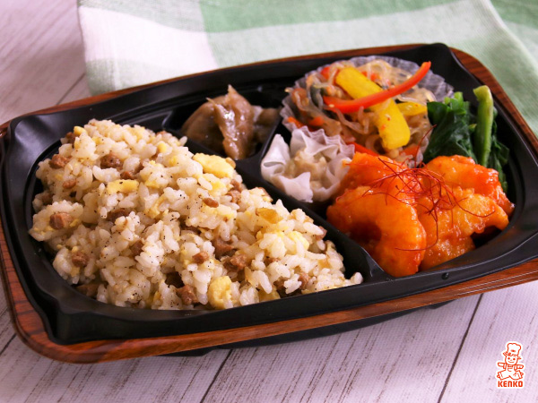 肉末芹菜の炒飯風弁当