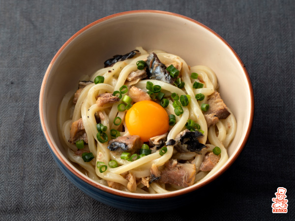 レンジで作る ガリバタさばうどん