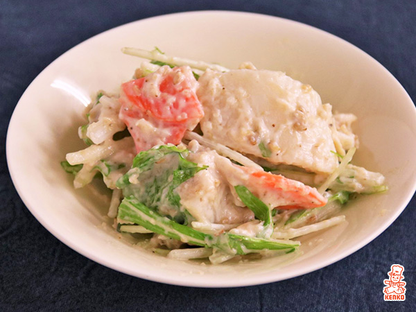 ごま香る 長芋とチキンのからし風味サラダ