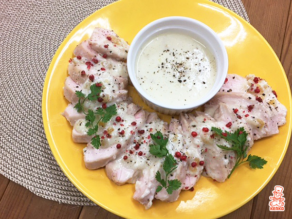 チキンのレモン甘酒ソースがけ