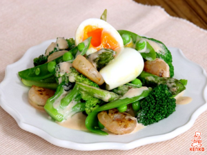 えびとグリル野菜のサラダ～サウザンアイランドドレッシング～