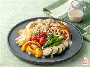 焼き野菜のサラダ たのしお ごまドレッシング