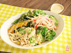 サラダうどん　～たのしお ごまドレッシング～