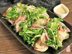 ぶりと水菜のサラダ