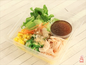 蒸し鶏の和風パスタサラダ