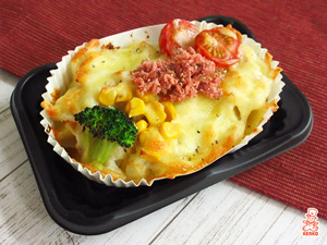コンビーフポテトのチーズ焼き
