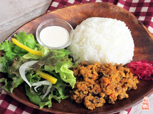 穀物入り大豆ミートのキーマカレー