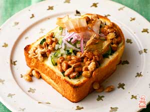 わさび納豆トースト