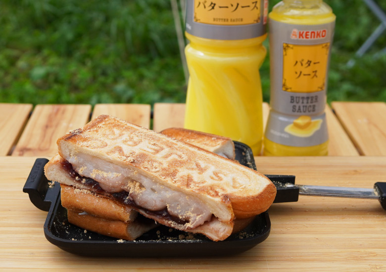 あん団子のホットサンド バター風味