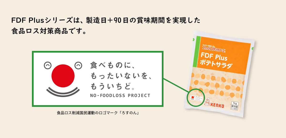 FDF Plusは食品ロス対策商品です