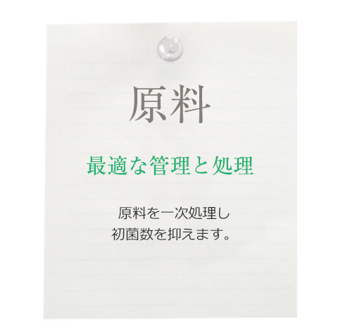 ファッションデリカフーズの美味しさの秘訣：原料