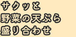 サクッと野菜の天ぷら盛り合わせ