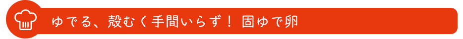 ゆでる、殻むく手間いらず！ゆで卵H